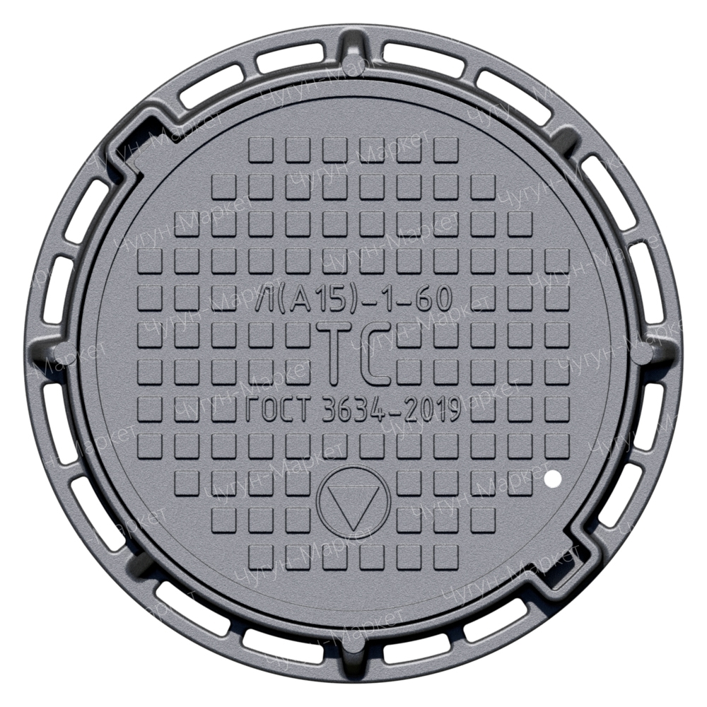 Чугунный люк тип Л(А15)-ТС-1-60 ГОСТ 3634-2019